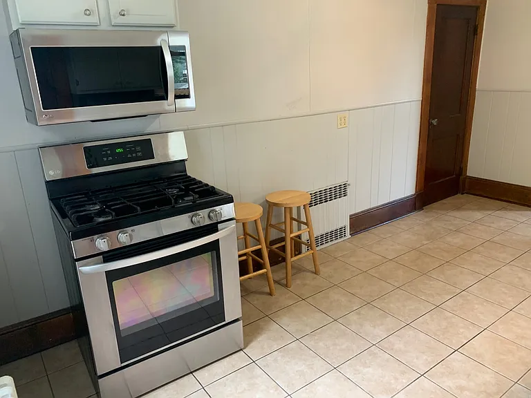 SS gas stove & microwave hood