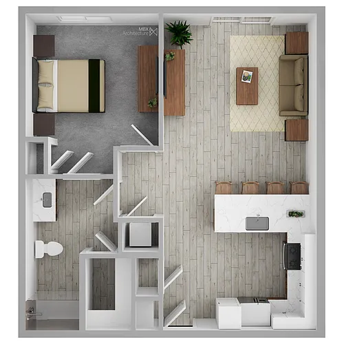 Floor plan 1 Bedroom