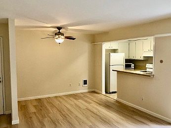 Dining area & adjacent kitchen