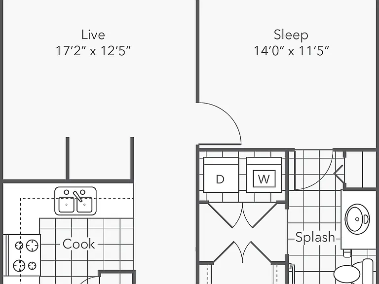 Calhoun | 1-Bedroom Floorplan Calhoun | 1-Bedroom Floorplan
