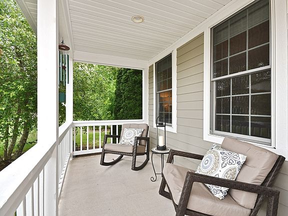 Front Porch: Recessed lighting-cement board cladding