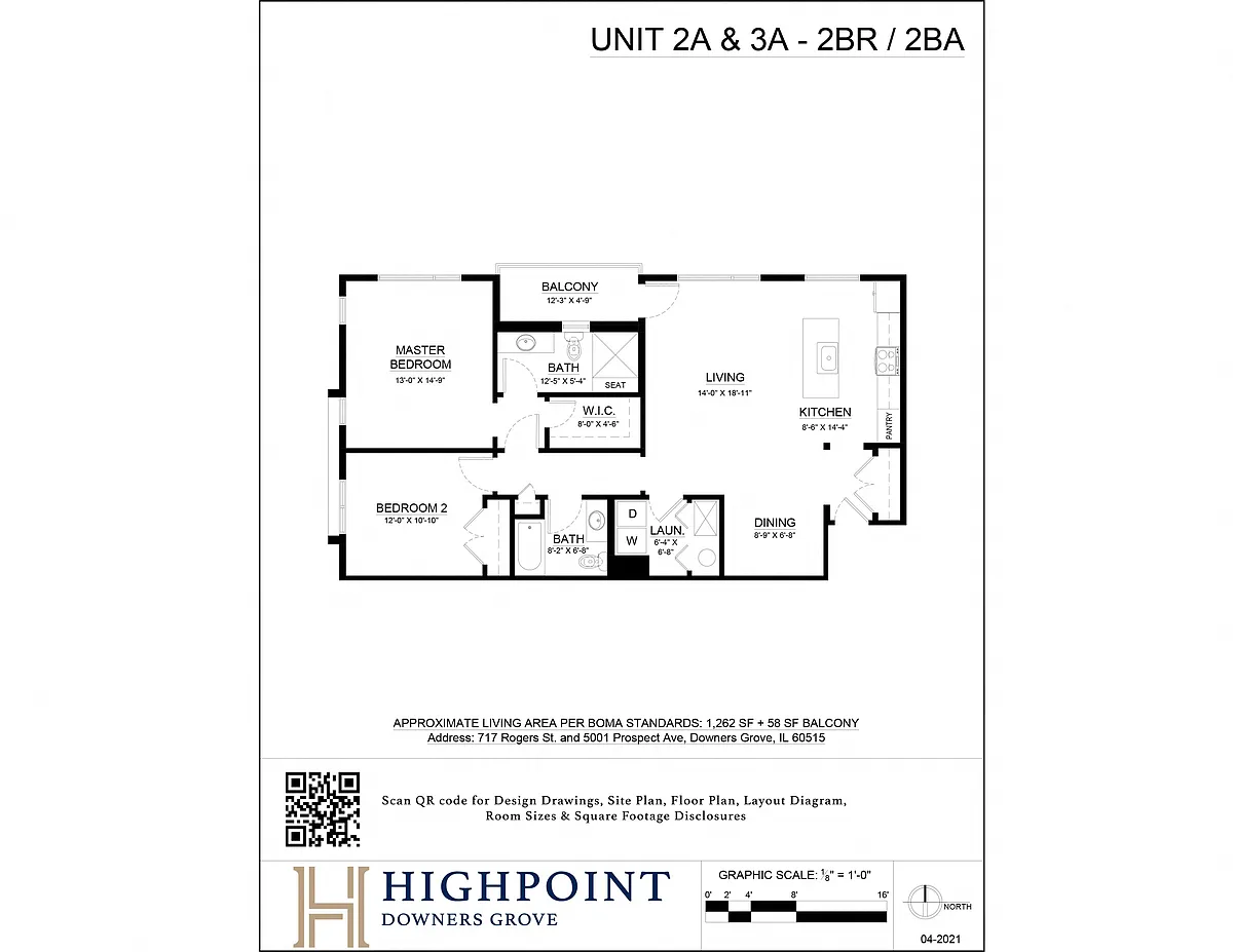 Floor plan 2 Bed 2 Bath