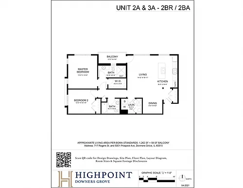 Floor plan 2 Bed 2 Bath