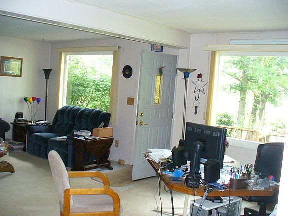 Living room with two picture windows