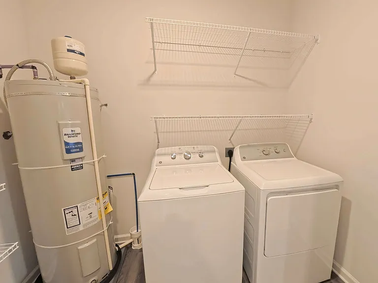 Washer & Dryer with Additional Shelving