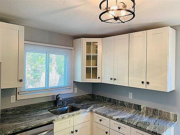 Granite counters in kitchen