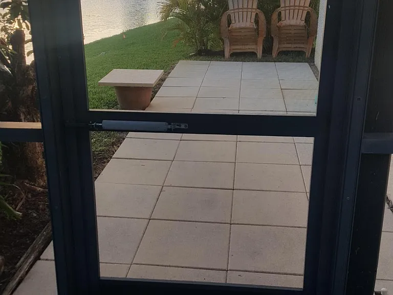Patio outside the screen. Great sunset.