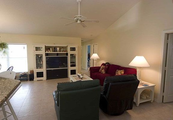 Tiled living room