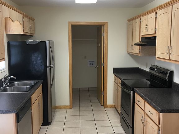 Galley kitchen, laundry room
