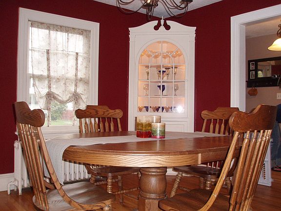 Inviting Dining room with builtin china cabinets