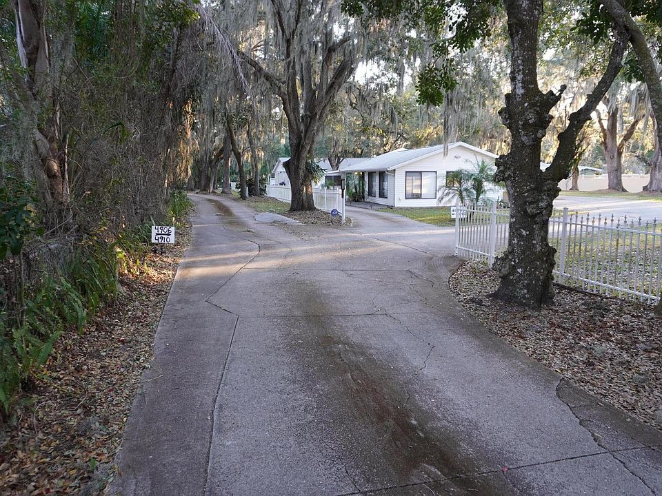 Down a private road on an acre lot.