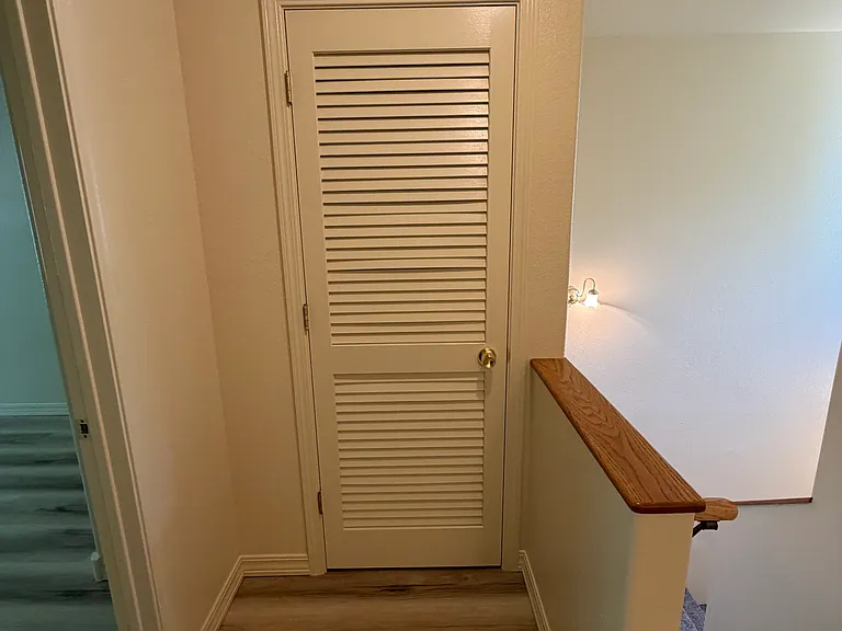 Utility closet off the upstairs hallway with the HVAC.