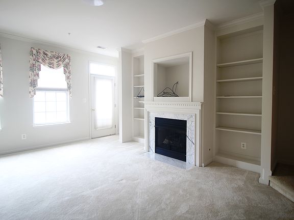 living room with gas fireplace