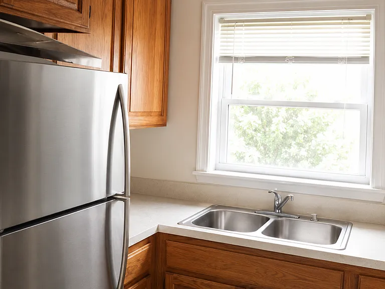 New stainless steel fridge