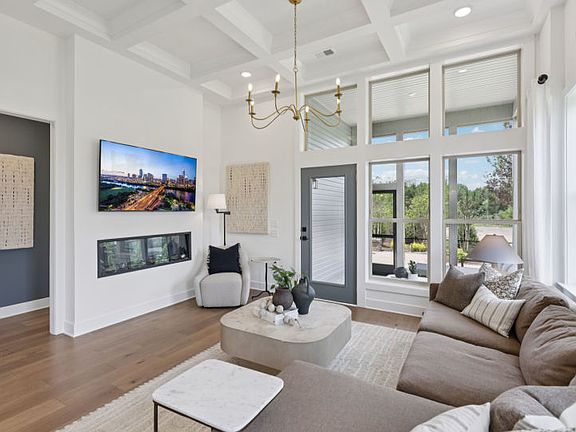 Gathering Room Features an Optional Electric Fireplace