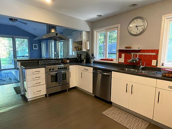 Kitchen with Bertazzoni gas stove