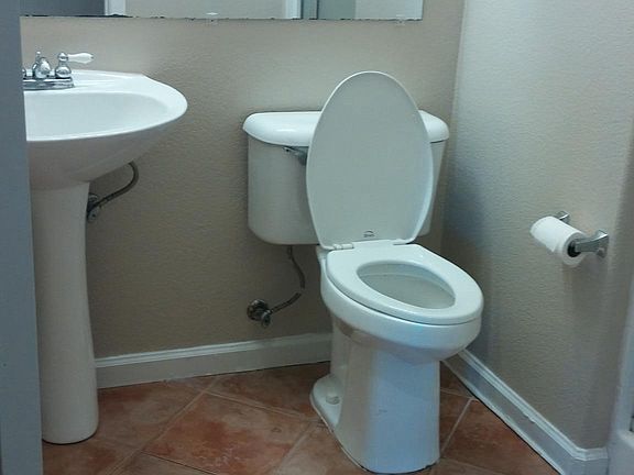 Bathroom downstairs with shower stall