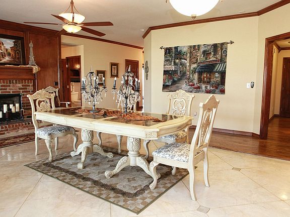 Dining and fireplace