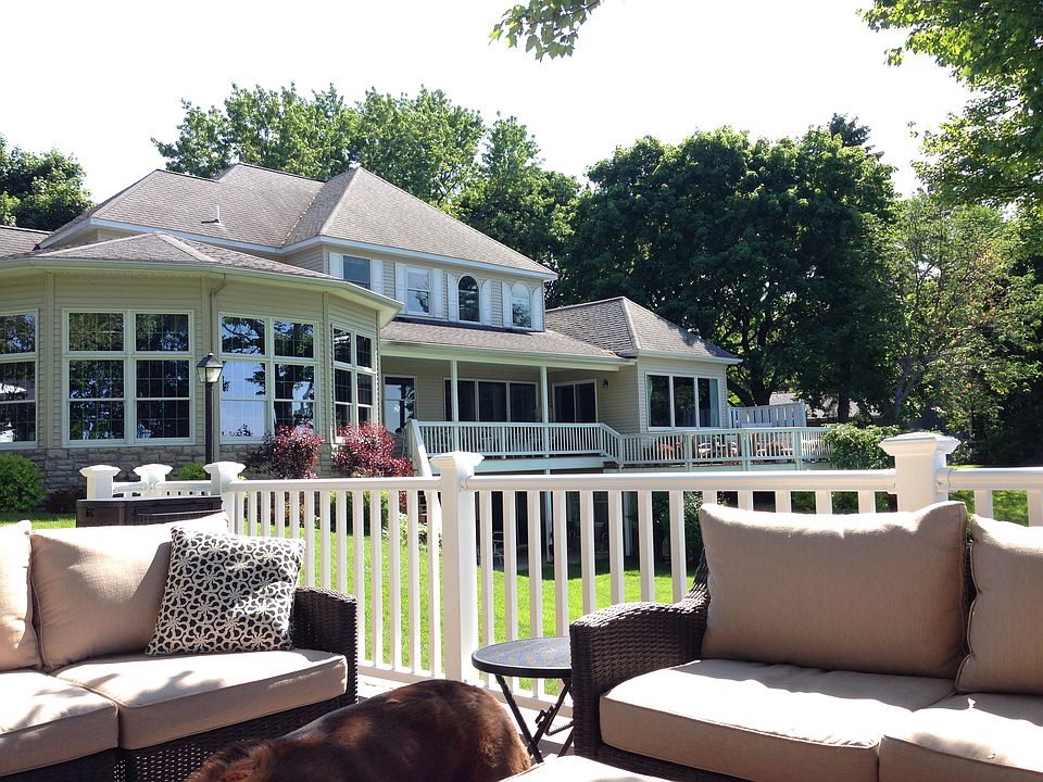 Lakeside view of home.