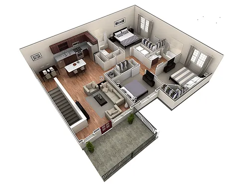 Floor plan 3 BR Grand Overlook