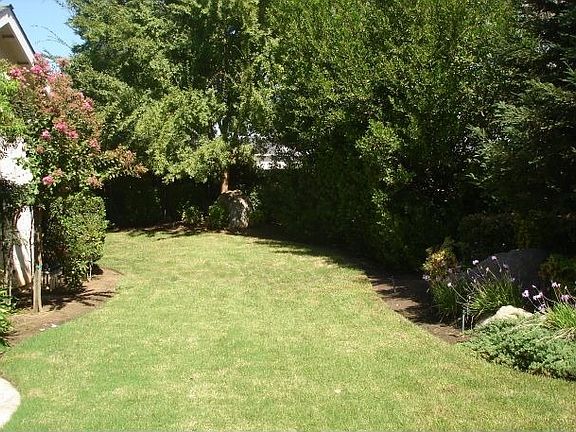 Large private backyard