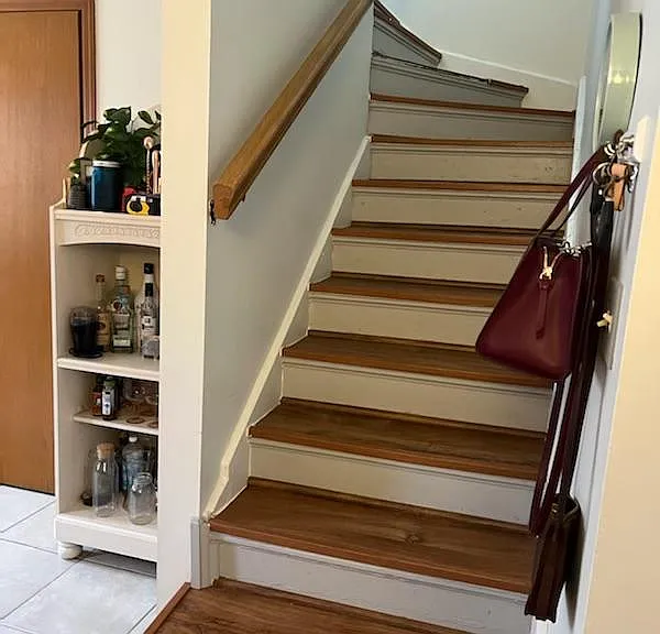 Stairs to upstairs bedroom
