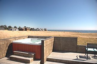 Hot tub and deck