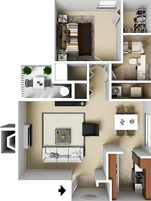 One Bedroom, One Bathroom 780 sqft, Full-Sized Washer/Dryer, Patio/Balcony, Fireplace in Selected Units One Bedroom, One Bathroom 780 sqft, Full-Sized Washer/Dryer, Patio/Balcony, Fireplace in Selected Units