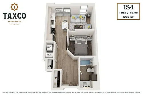 Floor plan 1S4