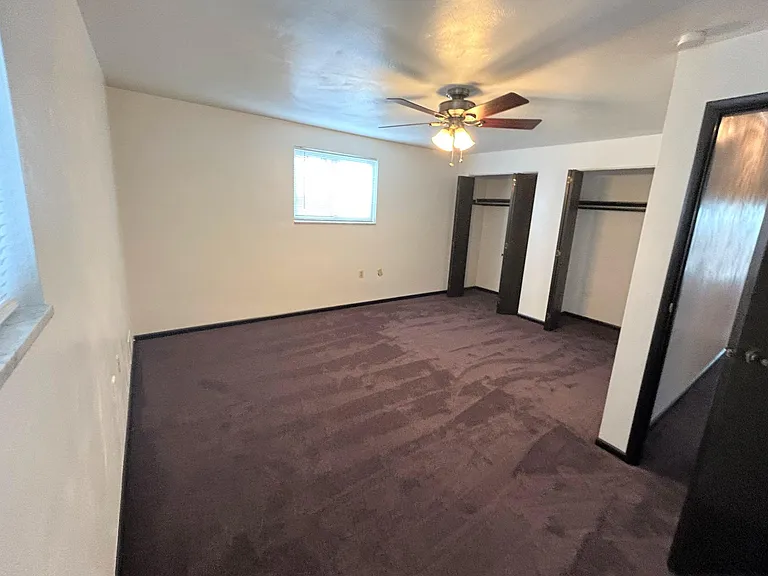 Large bedroom, double closets.