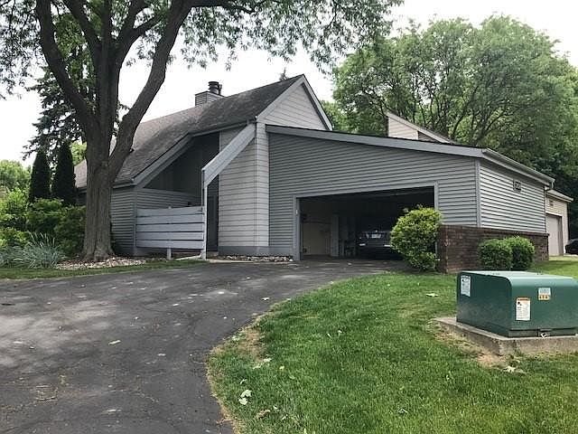 Front view with 2-car garage