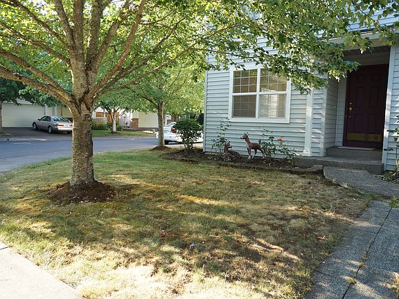 Corner lot with additional parking on the side.