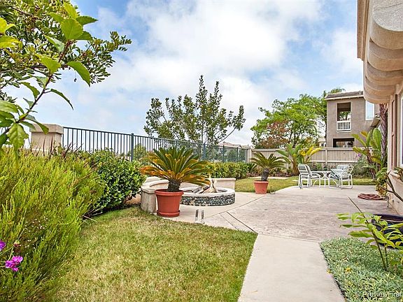 Nice back yard with fire pit