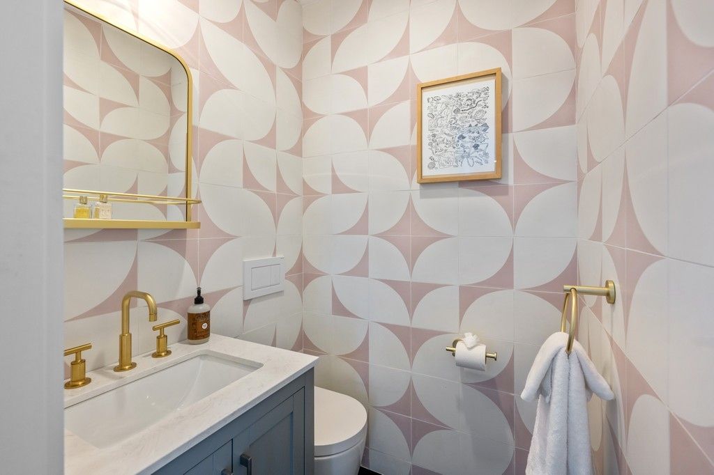 First floor powder room