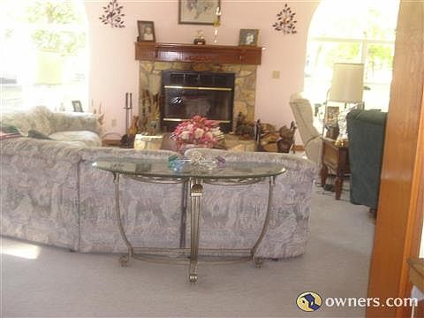 family room with fireplace