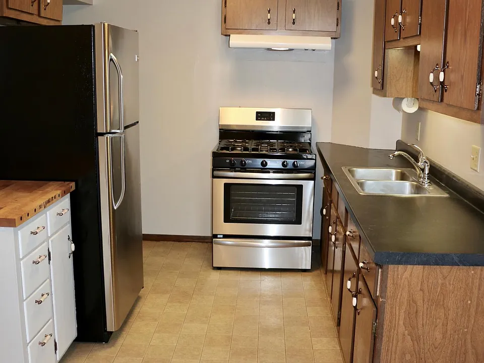 Kitchen (dining area where I'm standing). Stainless steel a