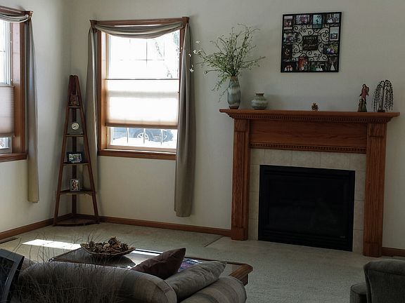 Living room gas fireplace