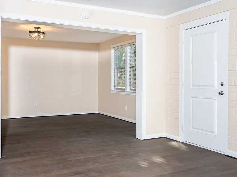 Front door entrance with primary living room