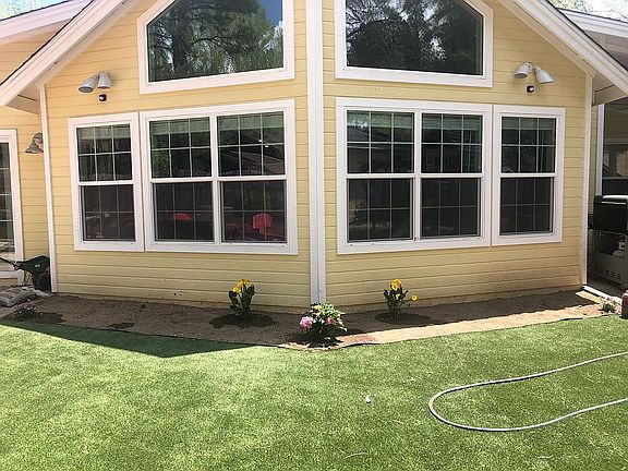 Fully landscaped backyard