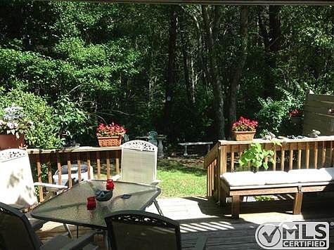 Private deck and back yard.