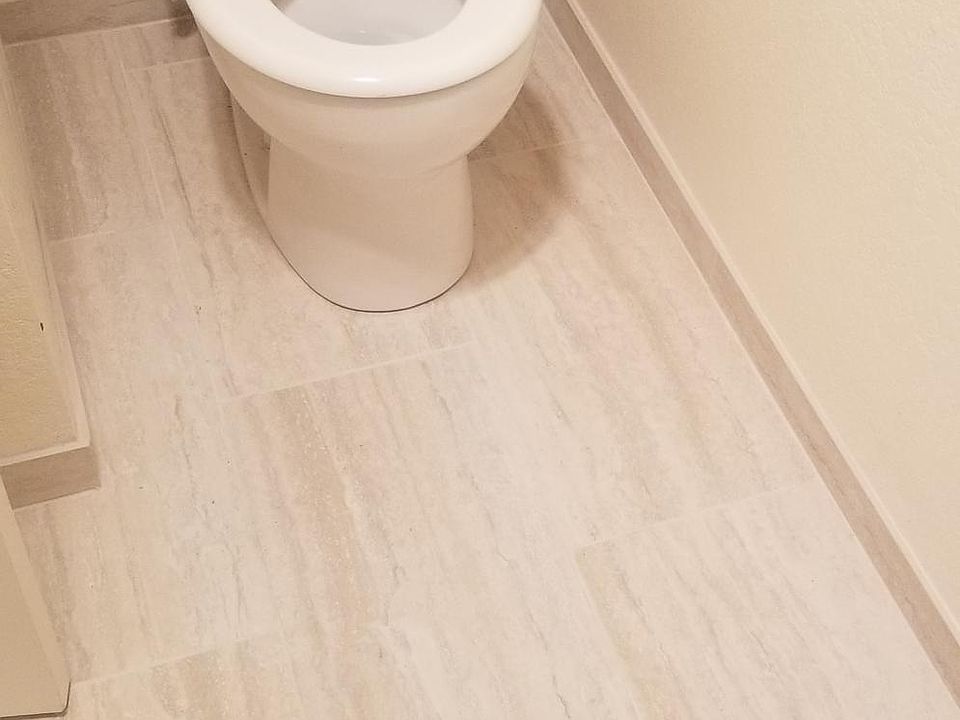 new tile in bathroom
