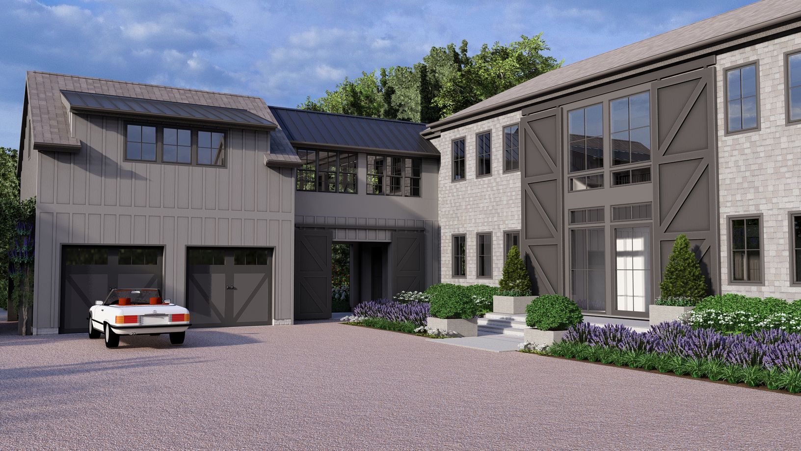  2 Car garage plus 2 car carport