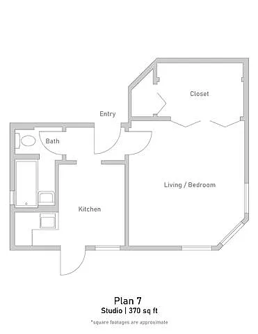 Floor plan Studio - Plan 7