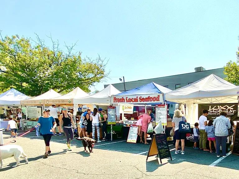 Walk to the Sundays farmers market just 2-3 blocks from Rye Village