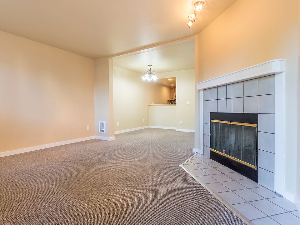 Living room and fireplace