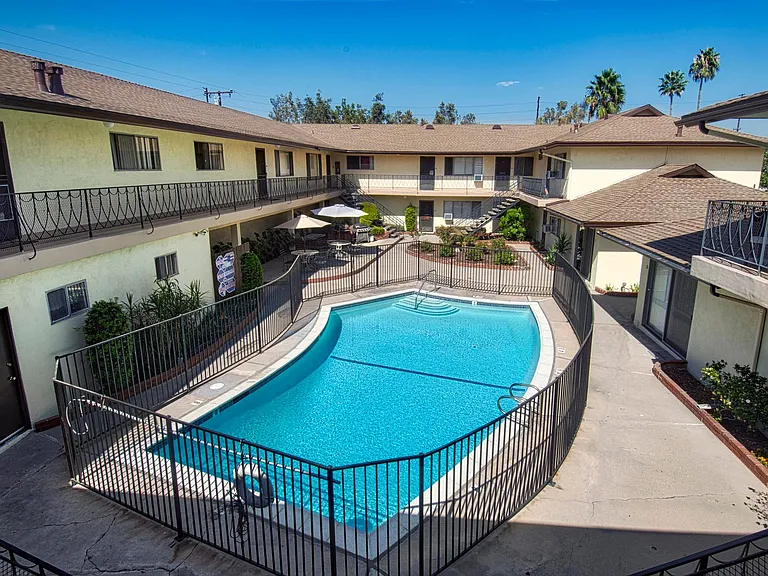 Pool is cleaned weekly and it is always sparkling and beautiful