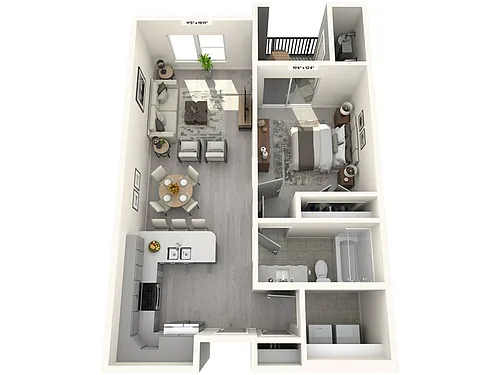 Floor plan 1 Bed/1 Bath