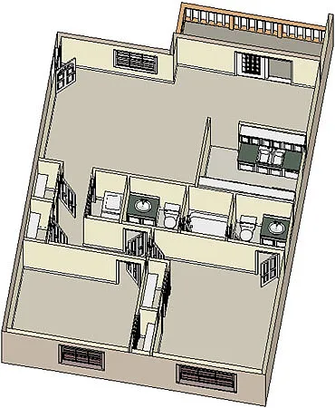 Floor plan Two Bedroom Deluxe