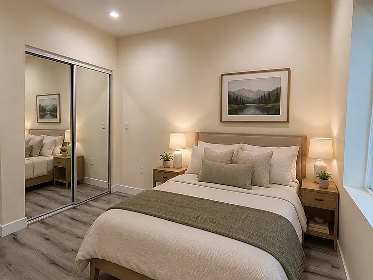 Generous-sized bedroom 
**Unit does not come furnished