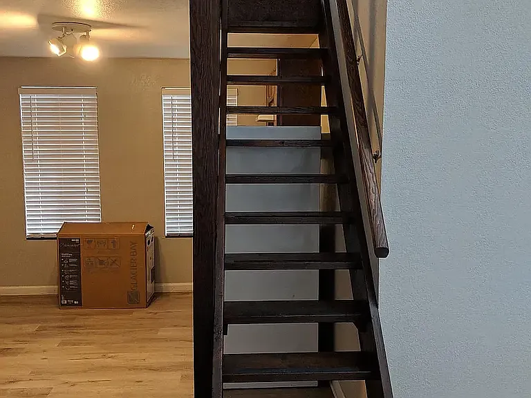 Stairs to loft space.